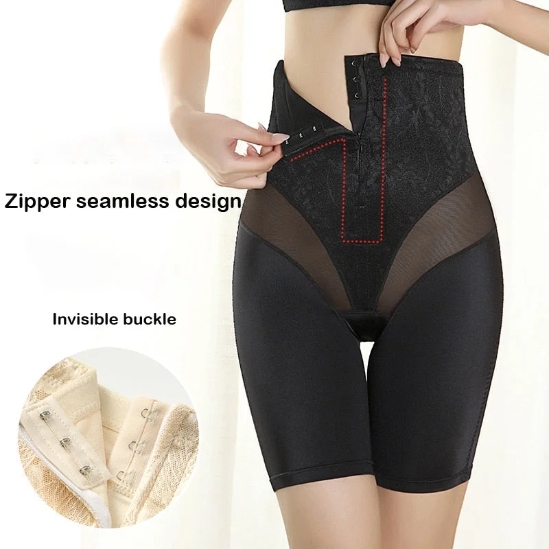 Women Waist Trainer Shapewear Tummy Control Body Shaper Shorts Hi-Waist Butt Lifter Slimming Buckle Sheathing Panties Underwear
