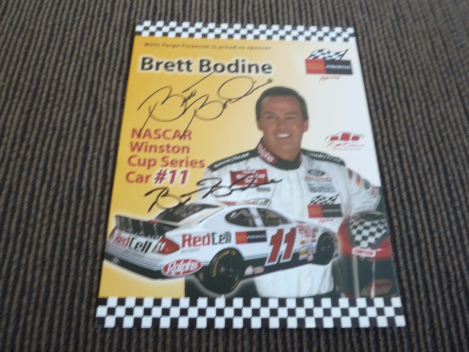 Brett Bodine Signed Autographed Nascar 8.5 x 11