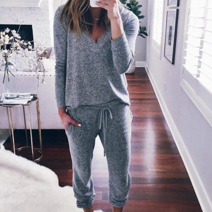 Best Possible Situation Grey Jogger Set