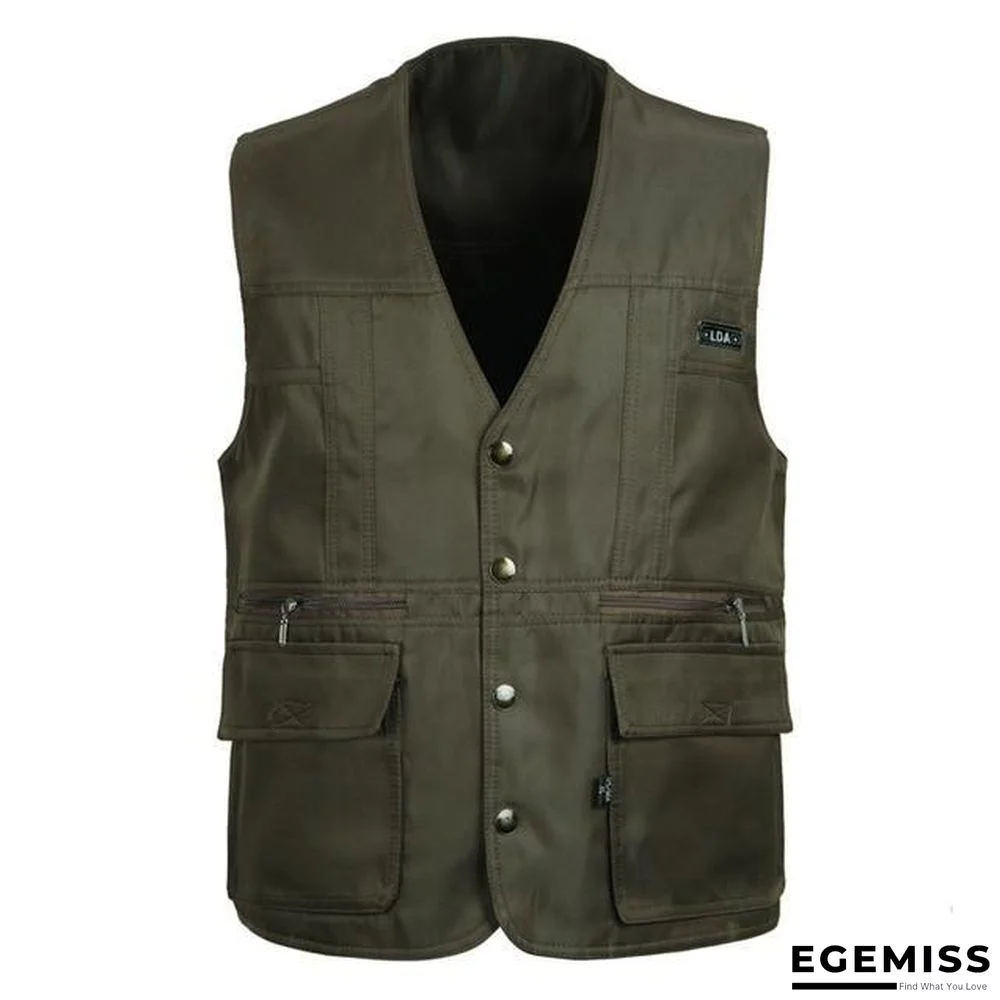 Men Multi-Pocket Classic Waistcoat Male Sleeveless Unloading Solid Coat Work Vest Tactical Masculino Jacket | EGEMISS