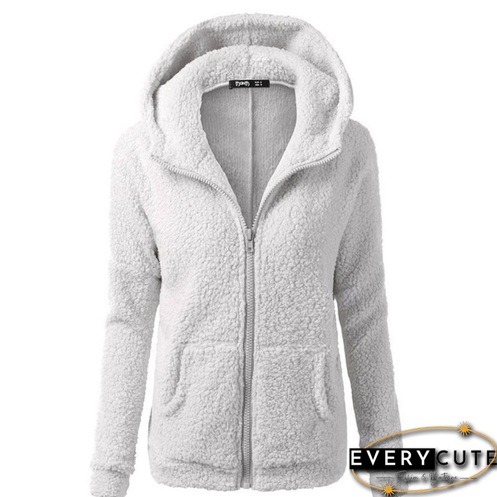 Women's Fashion Hooded Sweater Jacket Female Coat Women Casual Hoodie Coat Add Wool Sweatshirts