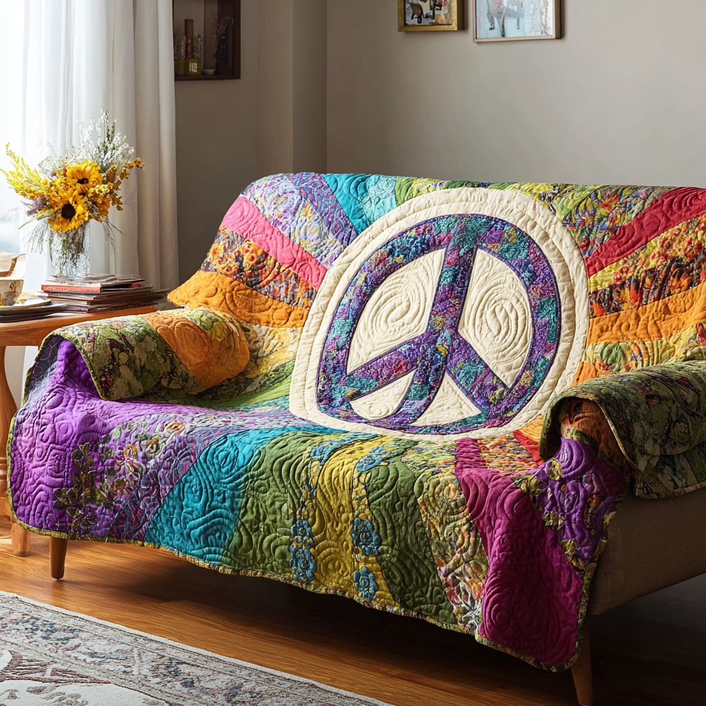 Hippie Light Quilted Sofa Cover NCU0DK11311 everthome