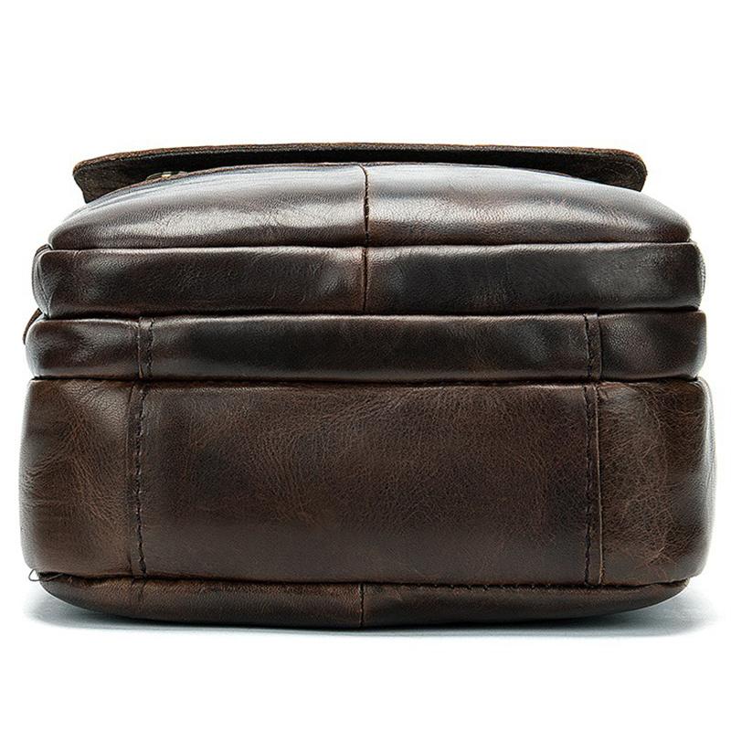 Men's Flap Type Shoulder Bag Retro Leather Crossbody Bag Handbag