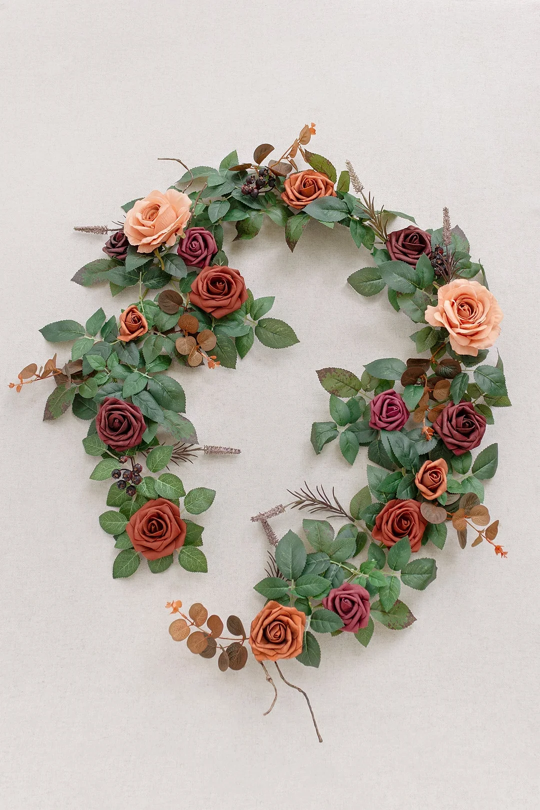 5ft Flower Garland in Sunset Terracotta