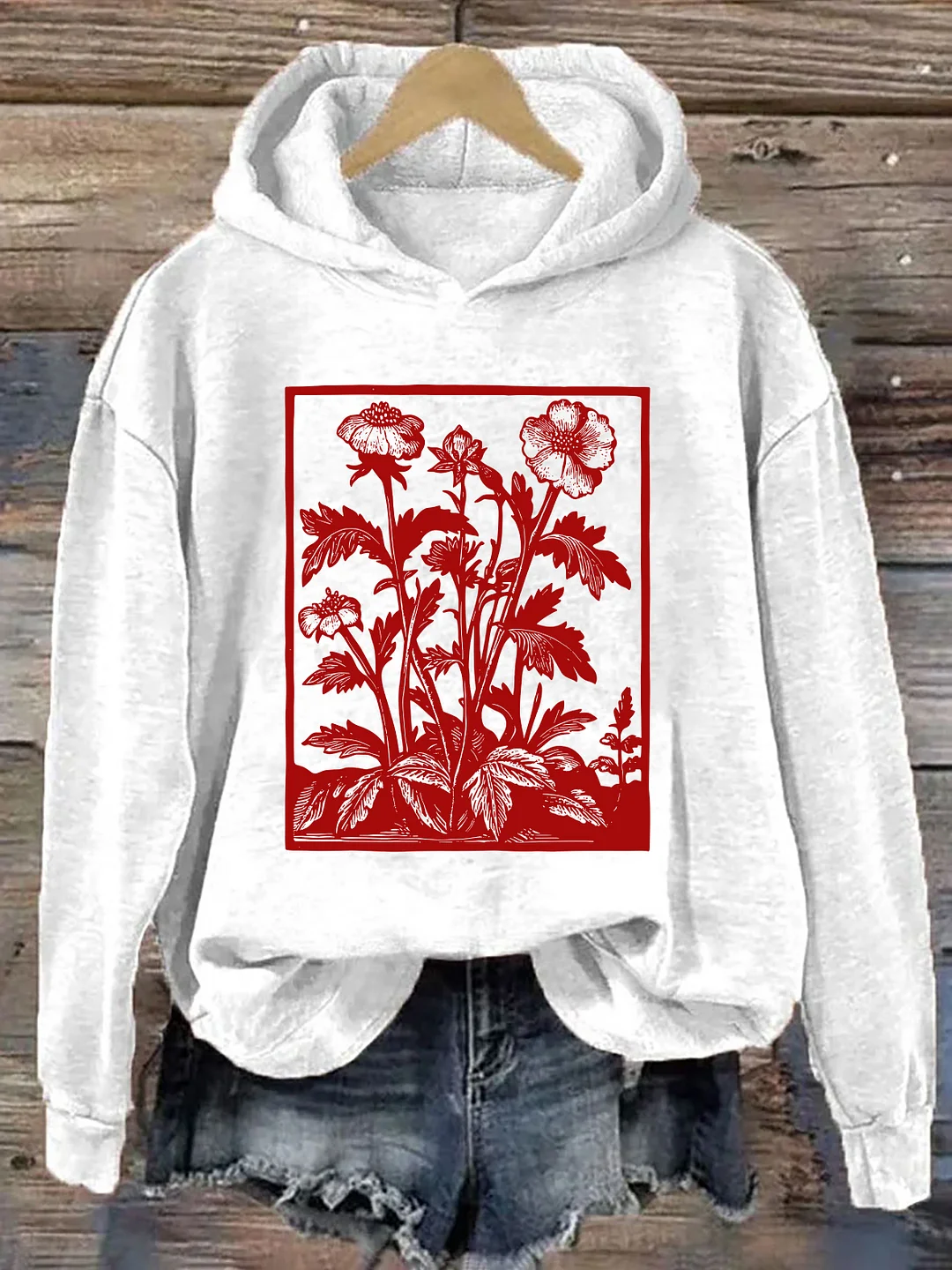 Vintage Wildflowers Graphic Hoodie