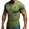 Men's Casual Button V-Neck T-Shirt