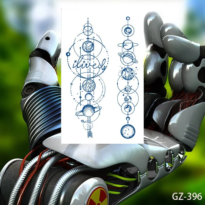 Temporary Waterproof Tattoo Stickers Ancient Chinese God of War Totem Thinker Juice Ink Men Women Girl Chest Arm Body Fake Tatoo