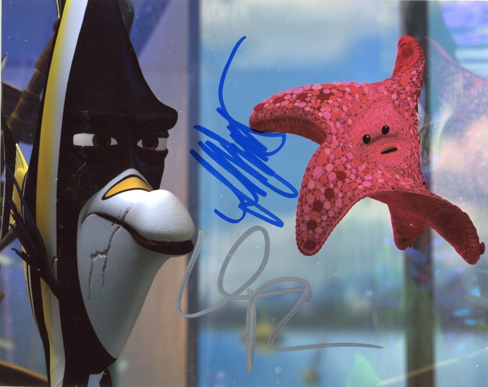 ~~ WILLEM DAFOE & ALLISON JANNEY Authentic Hand-Signed Finding Dory