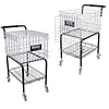 [US Local Warehouse] Foldable Tennis Cart Holds 350 Balls Sports Ball Hopper for Teaching & Court Use