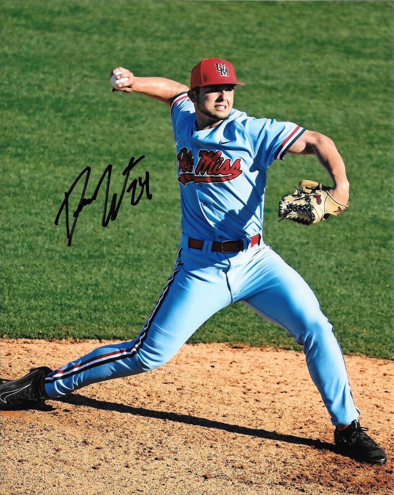 DALLAS WOOLFOLK HAND SIGNED OLE MISS REBELS 8X10 Photo Poster painting W/COA