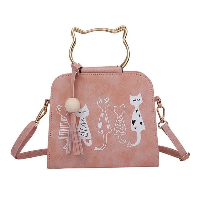 Crossbody Cat Pattern Handbag | 168DEAL