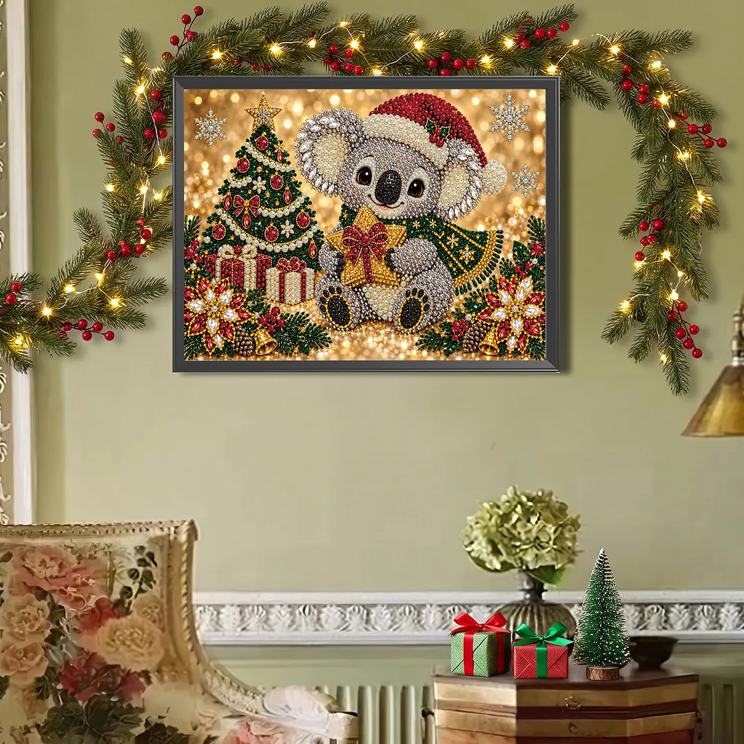Pearl Painting Kit for Adults Christmas Koala 15.75x11.81in