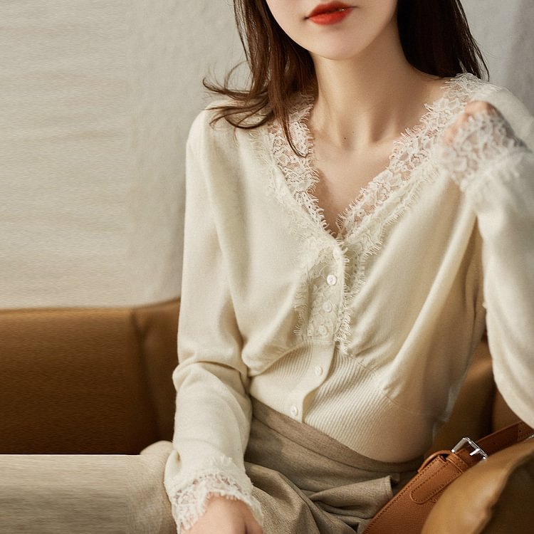 Elegant Knitted Shirts & Tops