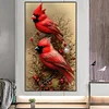 (40*70cm)Cardinal - Round Partial AB Drill Diamond Painting