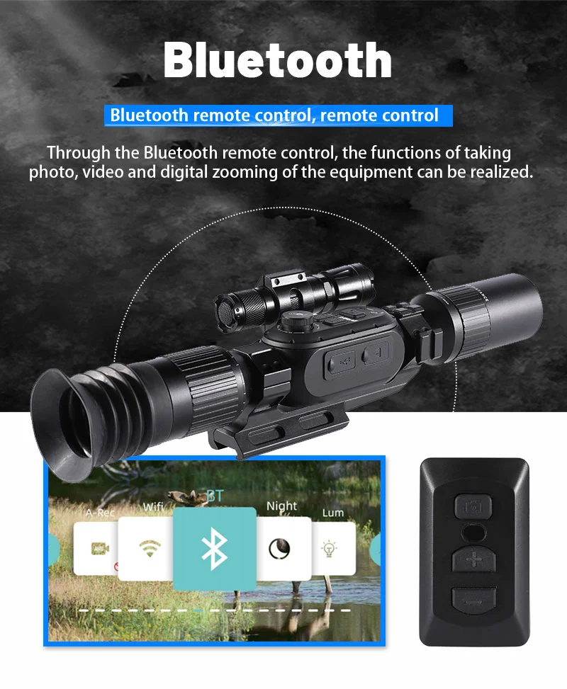 4K Digital Night Vision Scope HD Sony Sensor 4 Cores 3-24X Tactical Sight Hunting Smart Night Vision Weapon Riflescope