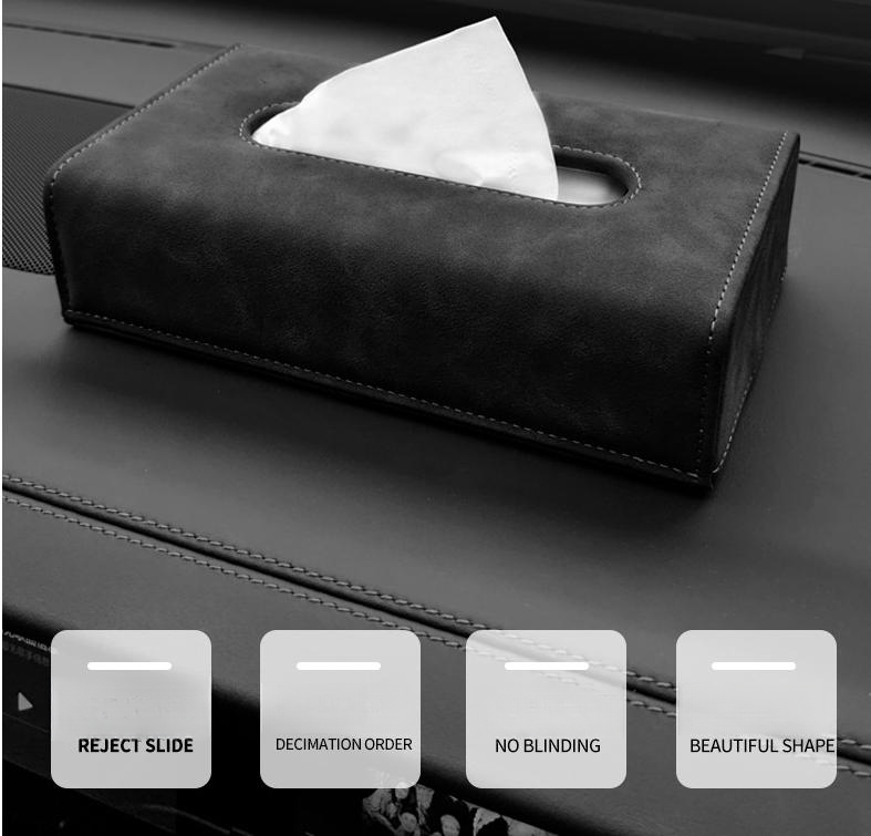 Fur does not block the view of car special tissue box and paper bag