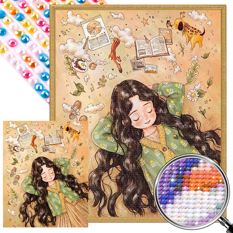 Graffiti Fantasy Girl 40*50CM (Canvas) Full AB Round Drill Diamond Painting gbfke