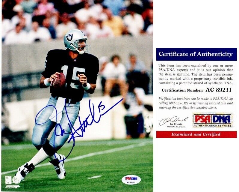 Jeff Hostetler Signed - Autographed Oakland Raiders 8x10 inch Photo Poster painting PSA/DNA COA