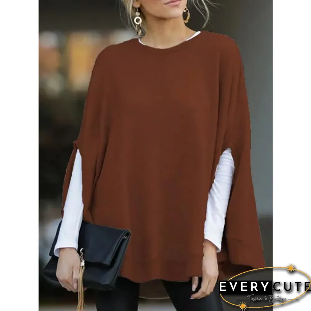 Casual Knitted Fall Solid Blouse