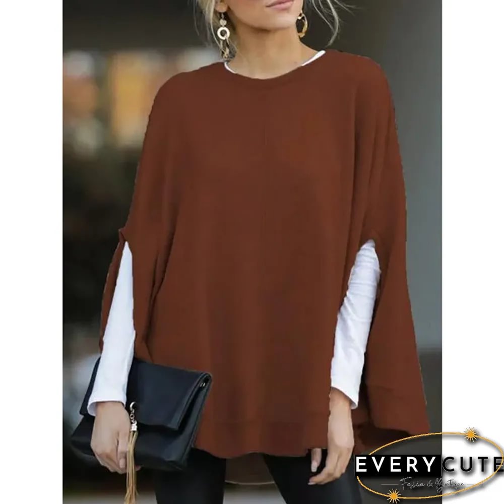 Casual Knitted Fall Solid Blouse