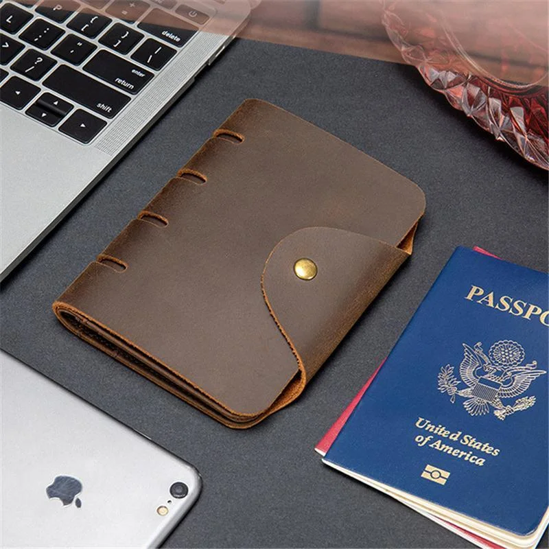 Durable RFID Blocking Vintage Leather Short Wallets