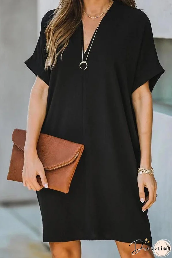 H-Shape Loose Short Sleeve Dress