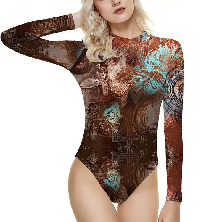 Dyeing | Body Shaping Sun Protection One-piece Swimsuit