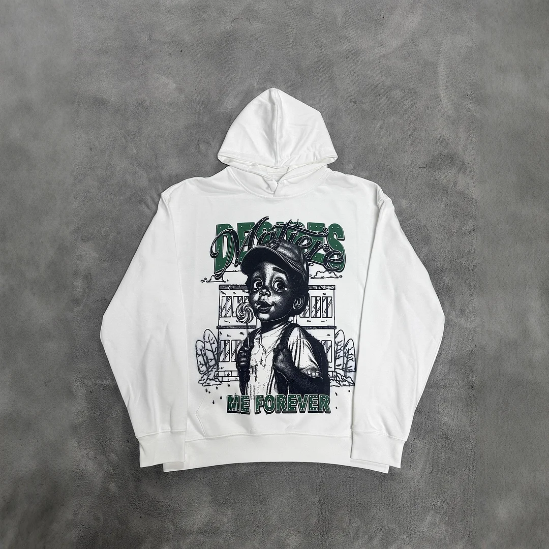 Sdrawing Sdrawing Gothic Rock Skull Bones Oversized Hoodie