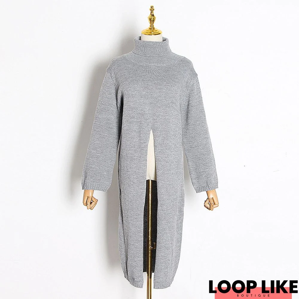 Casual Long Sleeve Turtleneck Sweater