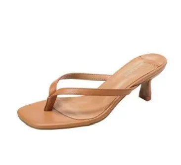 Breakj Breakj Clip Toe Sandals Women Flip-Flops High Heel Pins Outside Wearing Fashion Slippers Outside The Cool Drag Summer