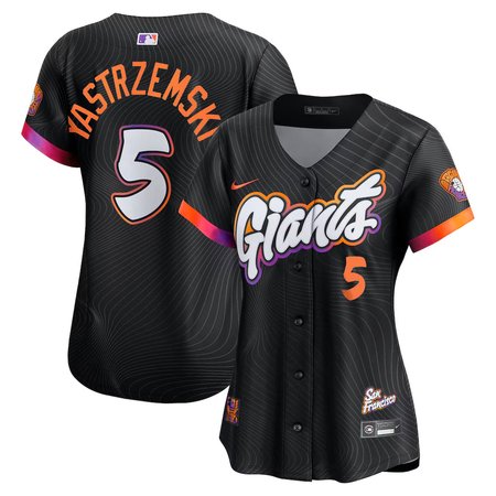 Women's San Francisco Giants #5 Mike Yastrzemski  Anthracite 2025 City Connect Limited Jersey