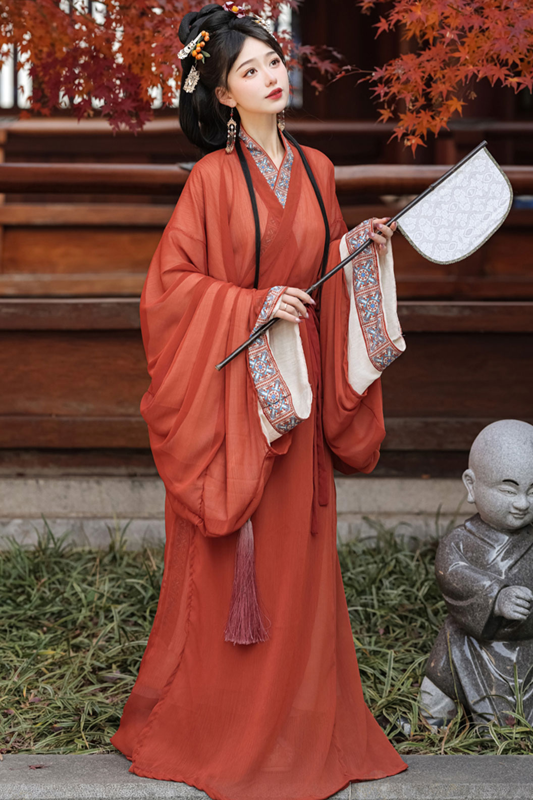 Warring states robe mashan style straight hem robe - mengyu 梦域 Stupa Stones