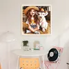 Sunshine Girl Cow-11CT Stamped Cross Stitch 40*40cm tapestrymarket
