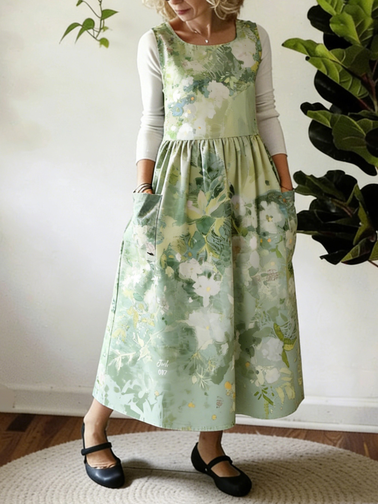 Lush Green Printed Apron