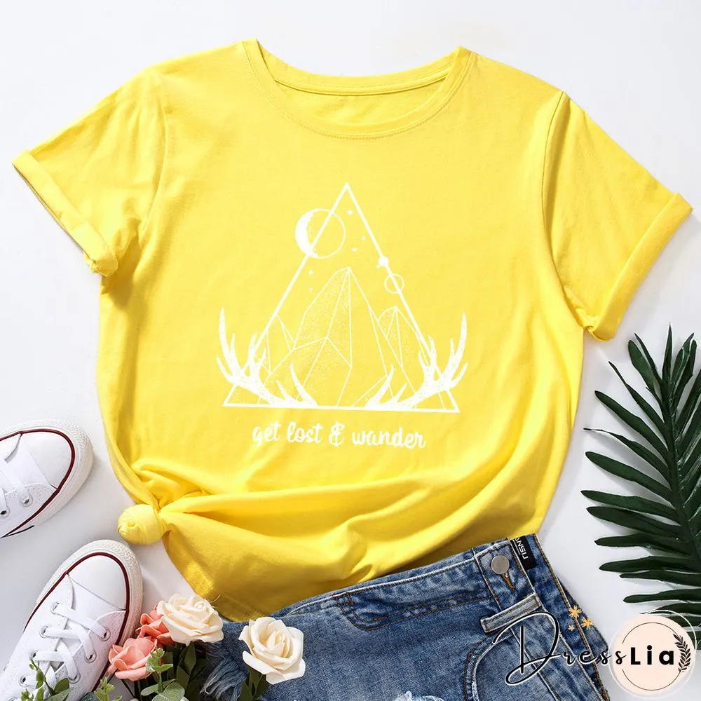 Graphic Tees For Women Cotton Short Sleeve Tee Woman T-Shirts Female Shirt Tops Summer