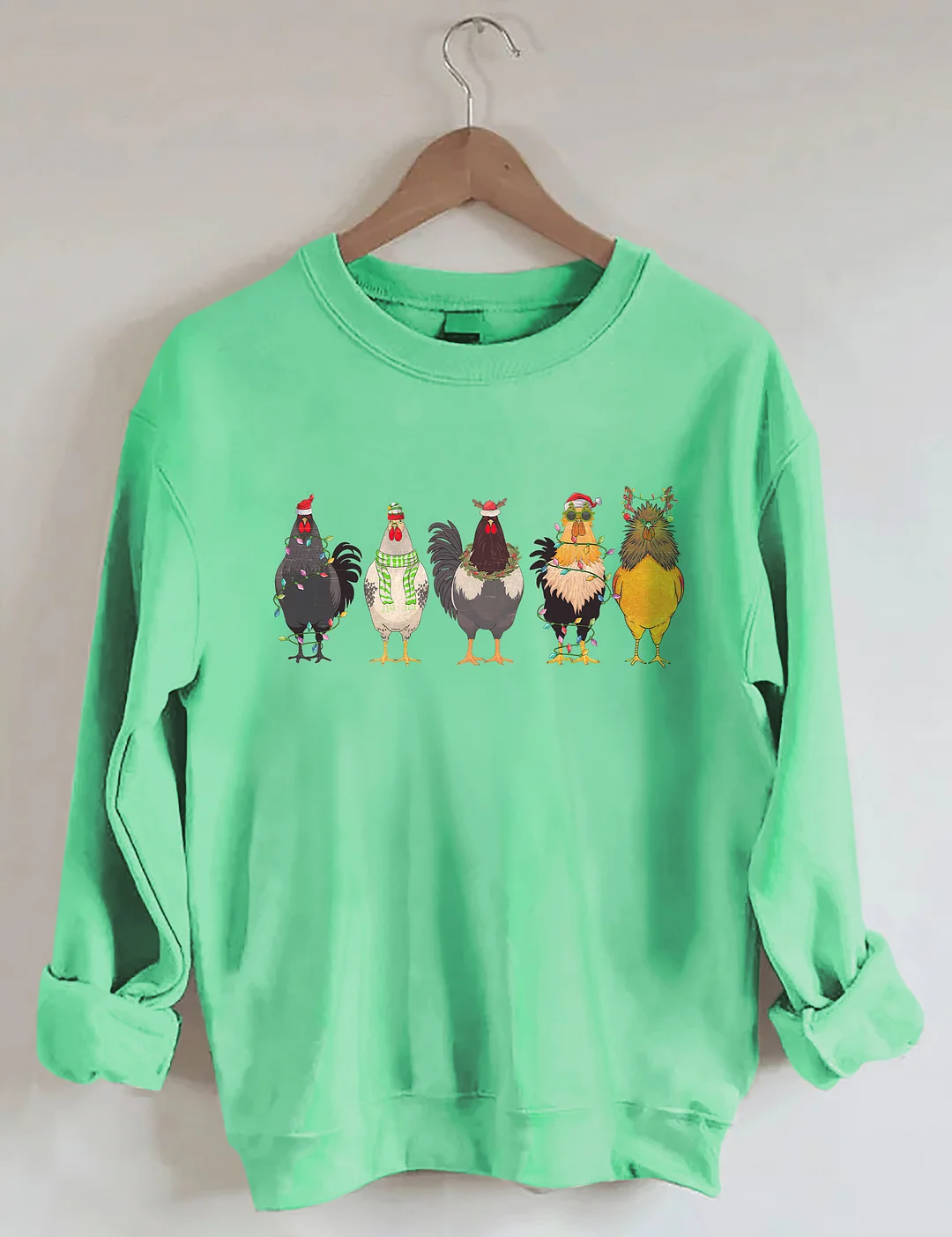 Funny Chicken Lover Christmas Sweatshirt