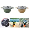 Foldable Portable Camping Cooker Pot Silicone Outdoor Kettle Cookware Tableware