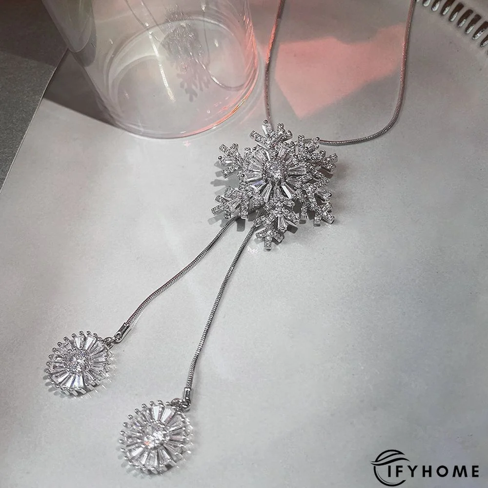 Rotating snowflake necklace | IFYHOME