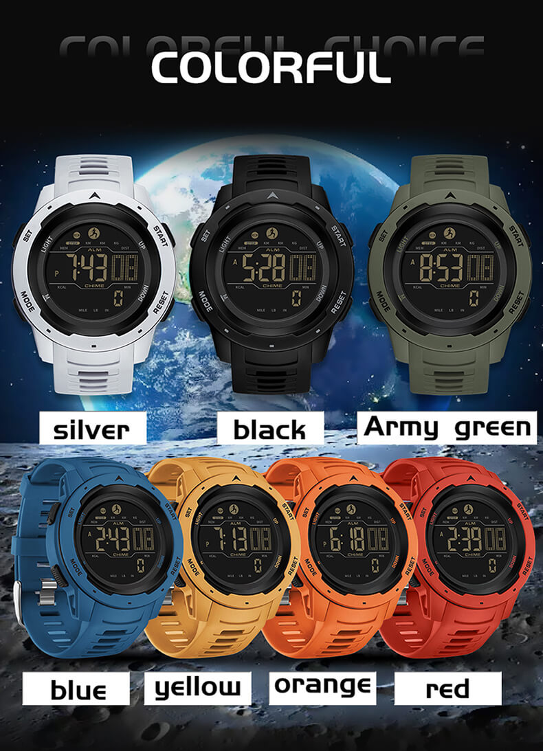 colorful digital watch