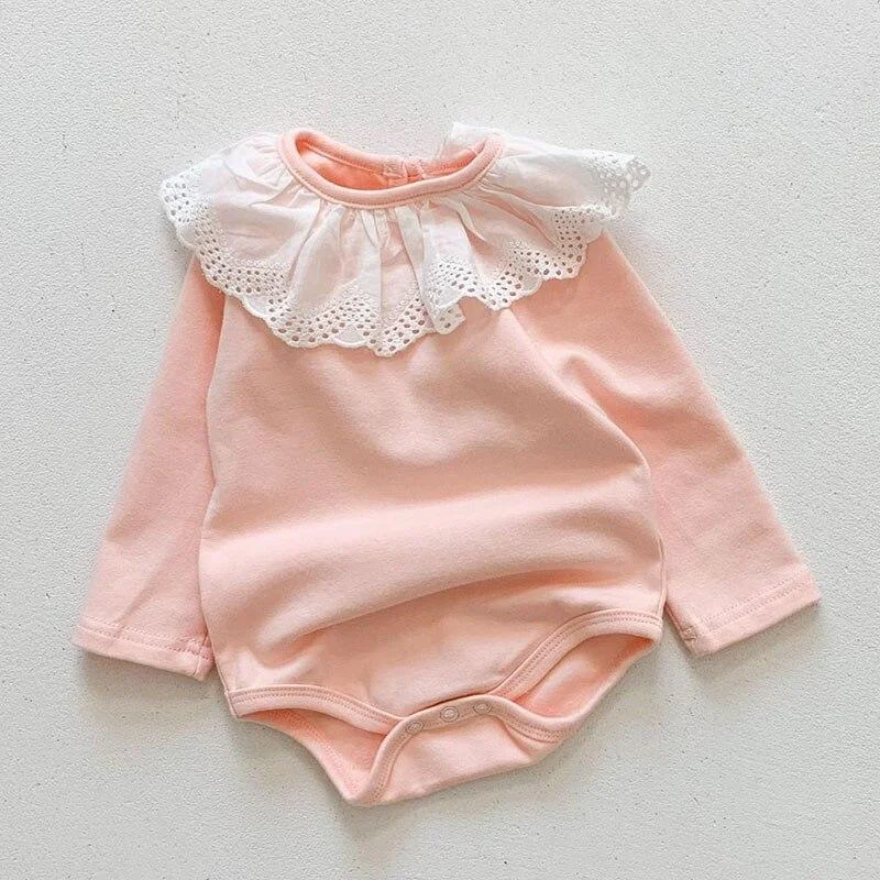 0-3Yrs Spring Kids Boy Girl Long Sleeve Rompers + Hair Band Autumn Infant Baby Girl Newborn Rompers Clothes Baby Girl Rompers