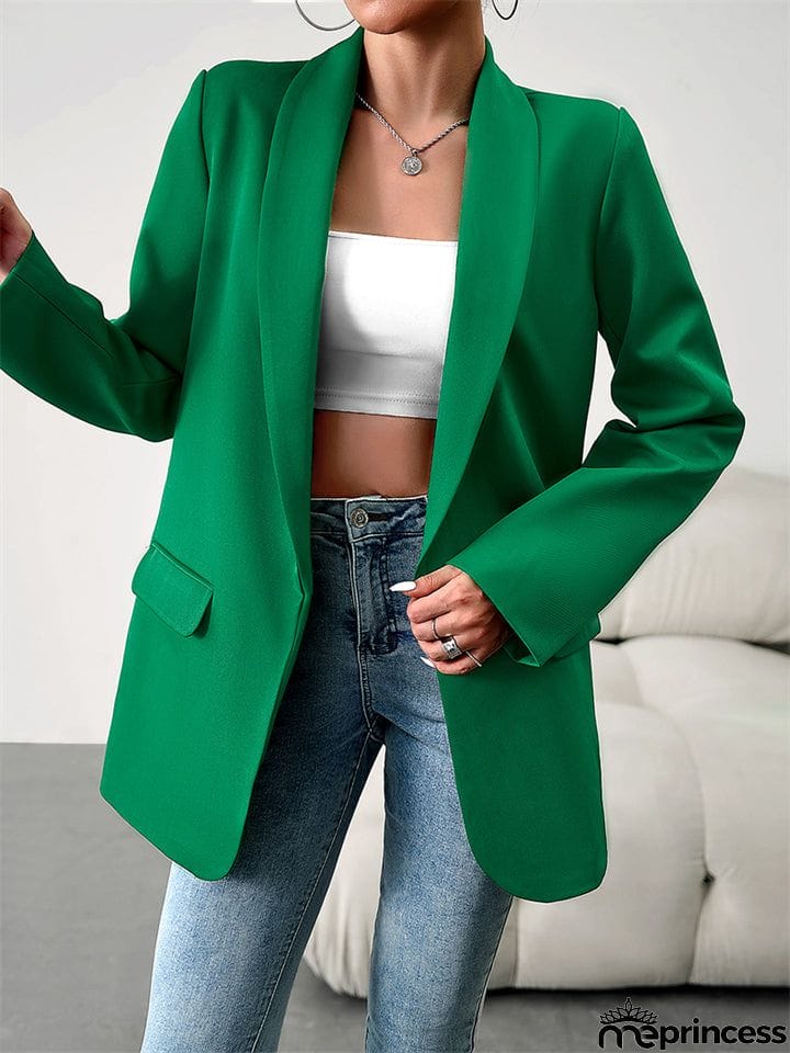 Temperament Open Front Office Blazer Coat for Lady