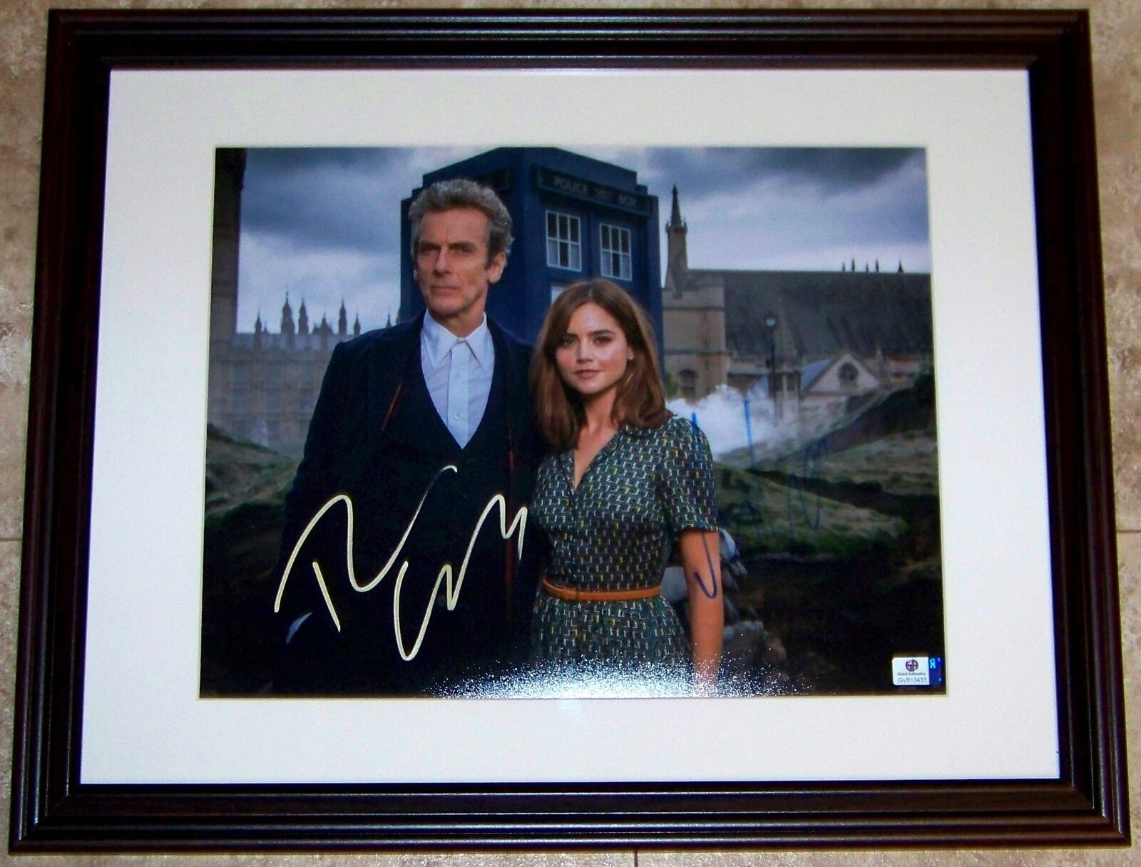 Peter Capaldi Jenna Coleman DR WHO Signed Autographed 11x14 Photo Poster painting GA GV GAI COA!