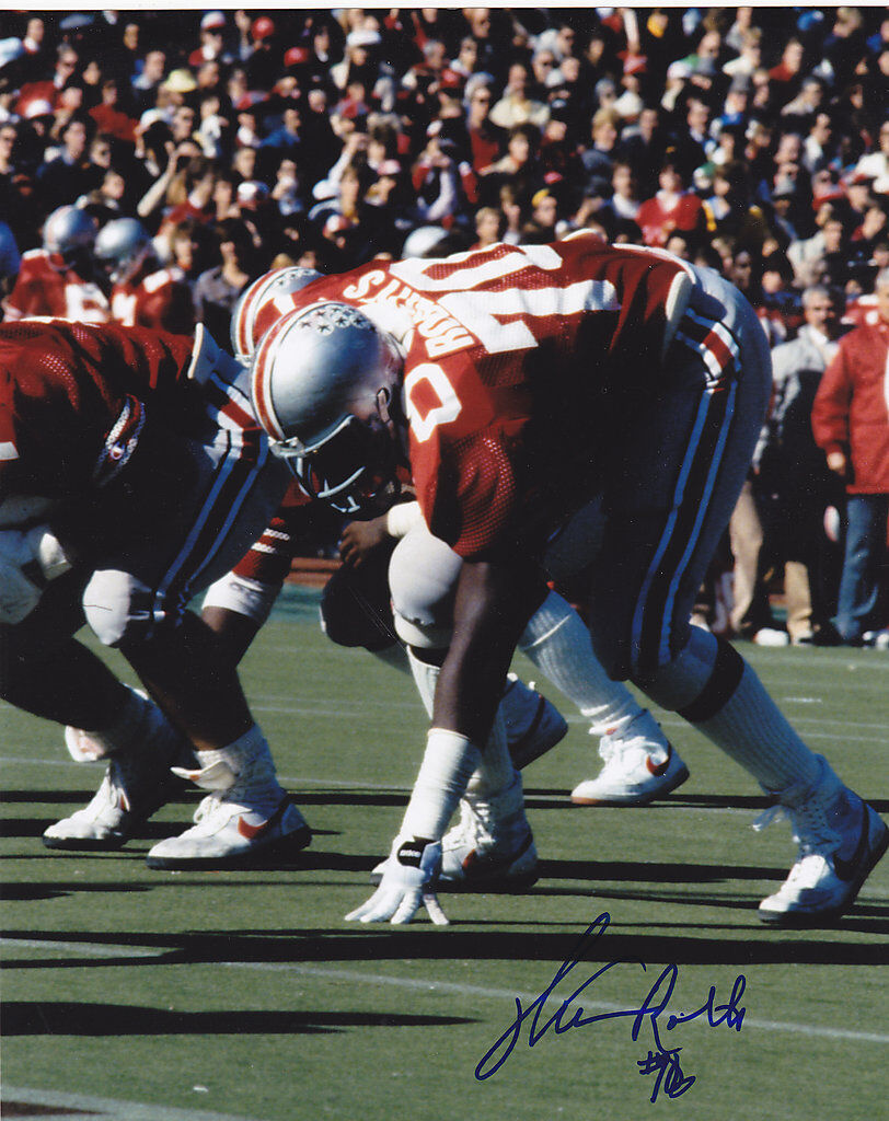 WILLIAM ROBERTS OHIO STATE BUCKEYES ACTION SIGNED 8x10