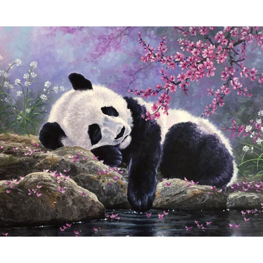 

40*30CM - Panda - Round Drill Diamond Painting, 501 Original