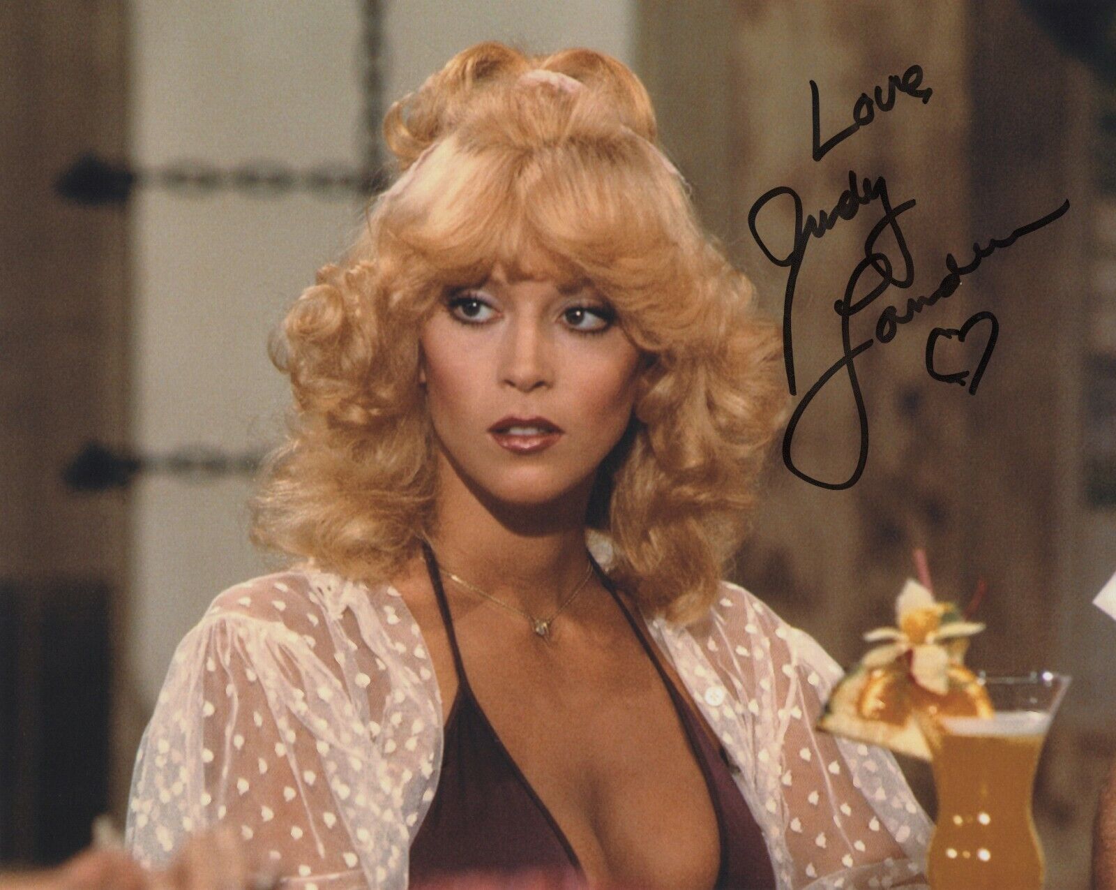 JUDY LANDERS SIGNED SEXY HOT 8X10 Photo Poster painting THE LOVE BOAT