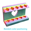 Support de rangement &agrave; d&eacute;coupes en forme de c&oelig;ur &agrave; 10 fentes, stylo &agrave; peinture multicolore et pince &agrave; &eacute;piler, support de rangement pour l&rsquo;organisation