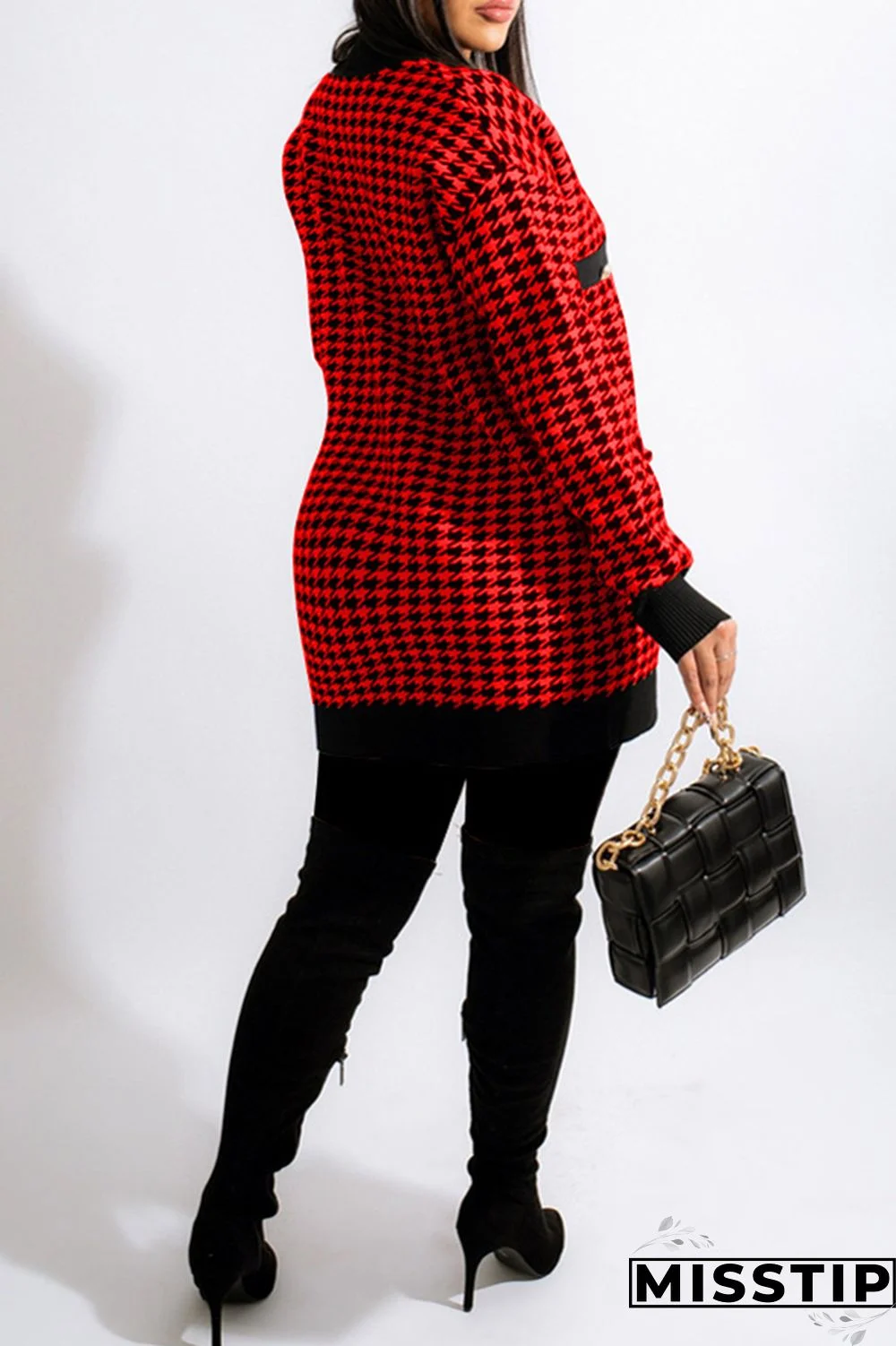 Red Fashion Casual Print Patchwork Cardigan V Neck Outerwear