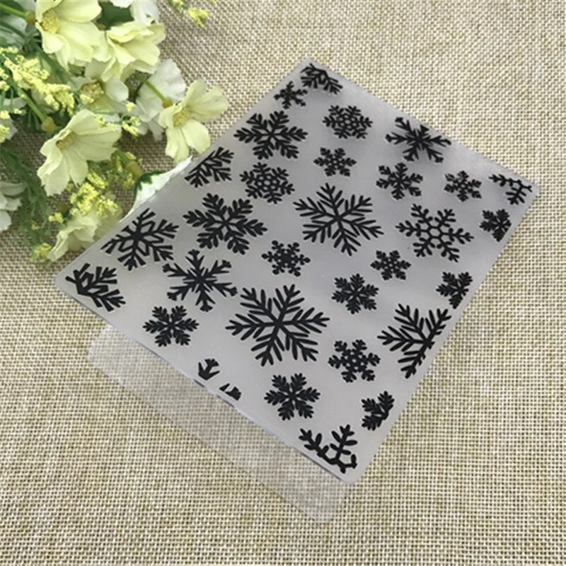 Snowflake Plastic Embossing Folders for DIY Scrapbooking Paper Craft/Card Making Decoration Supplies
