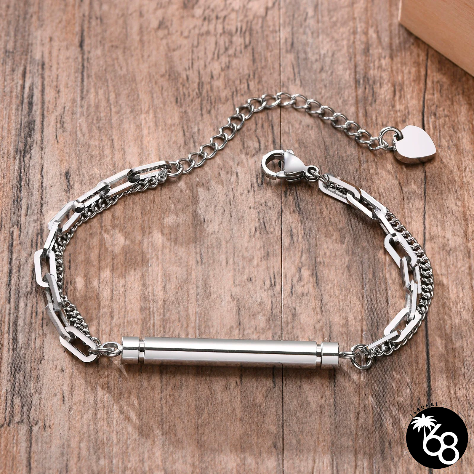 Men's Metal Stainless Steel Lobster Clasp Trendy Round  Bracelet | 168DEAL
