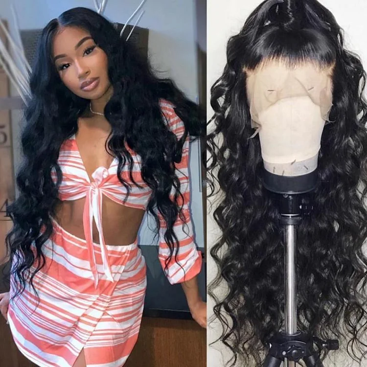 🔥Hair®| Loose Wave Heavy Density Natural Color Brazilian Hair Lace Wigs